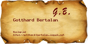 Gotthard Bertalan névjegykártya