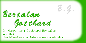 bertalan gotthard business card